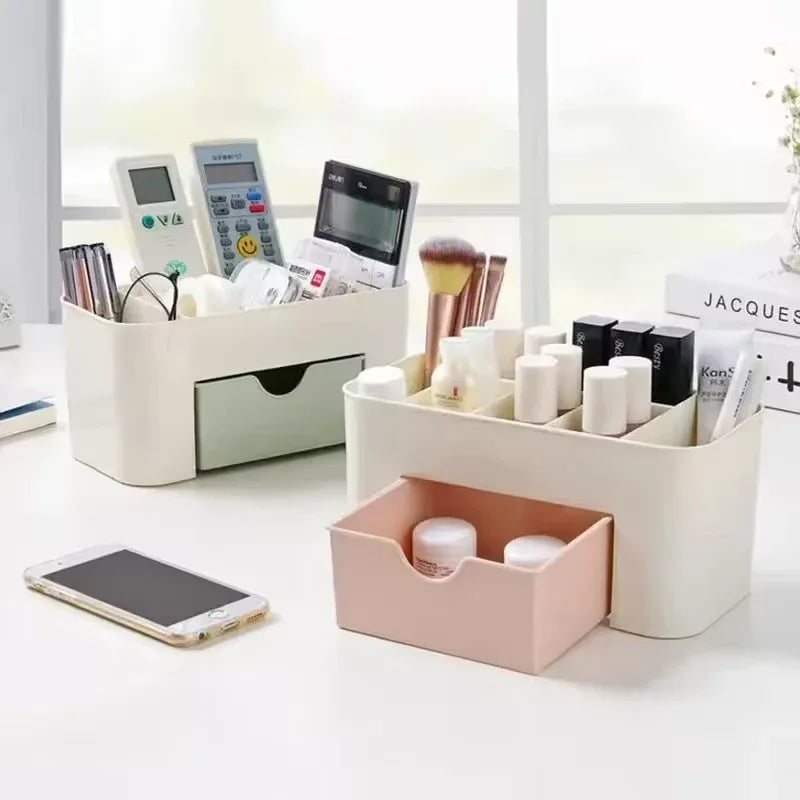 Double Layer Makeup Organizer Box – Cosmetic & Jewelry Storage