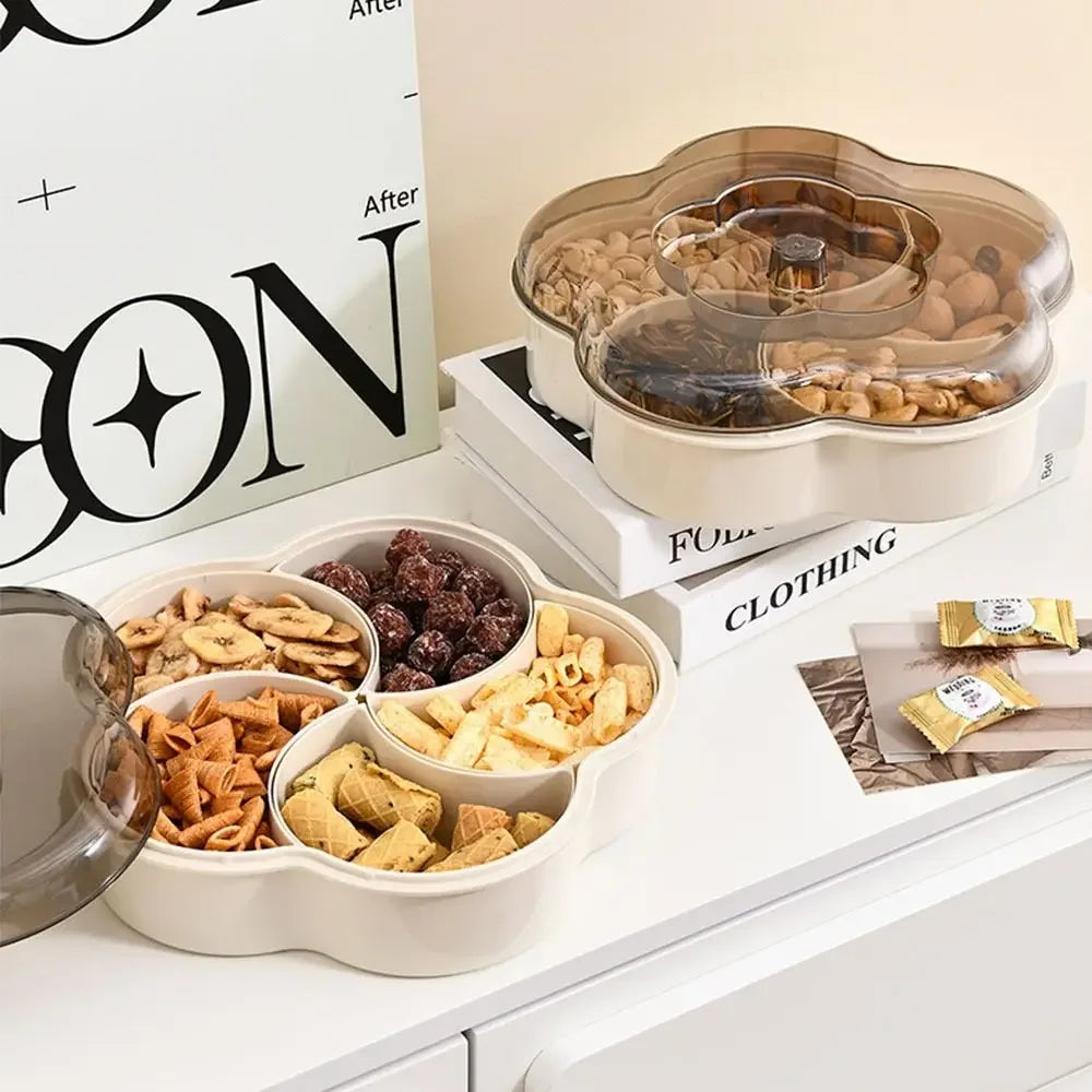 Luxury Divided Snack Serving Tray with Lids