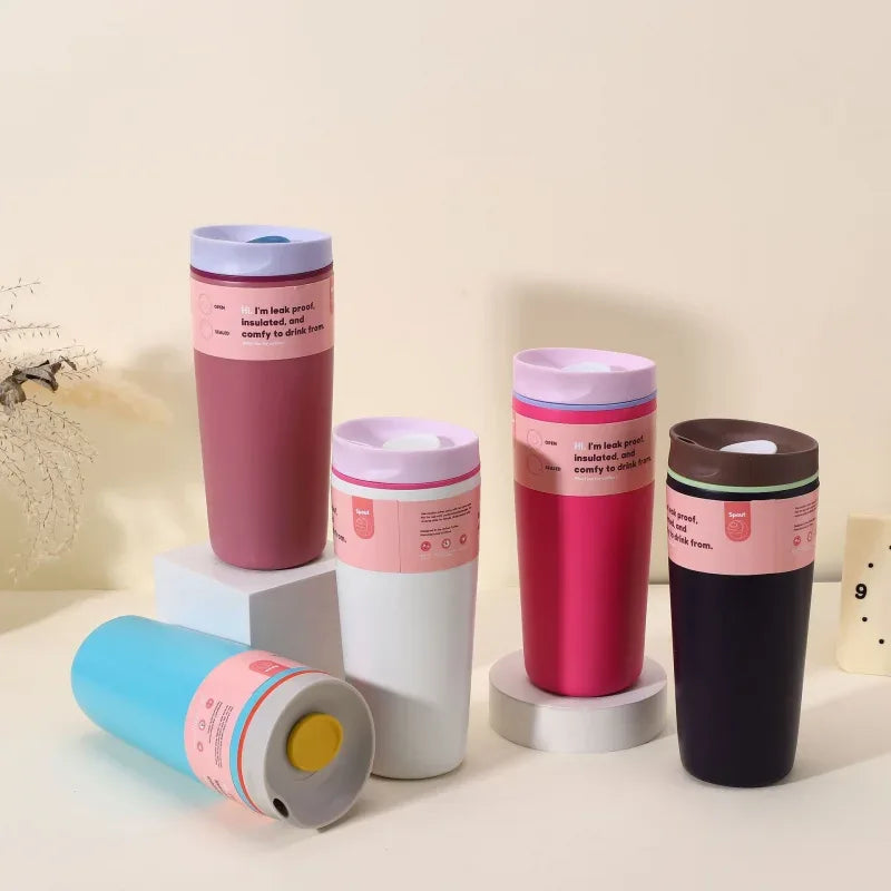 Minimalist Stainless Steel Coffee Cup – Insulated Travel Mug (Each)