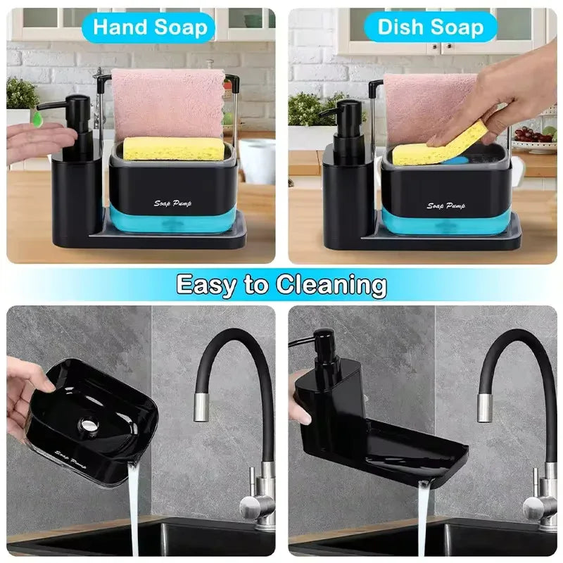 Multi-Functional Kitchen Soap Dispenser with Sponge Holder