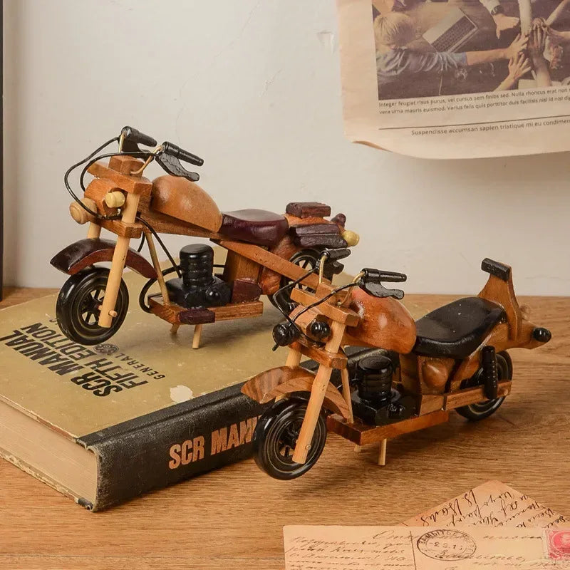 Antique Wooden Bike Showpiece