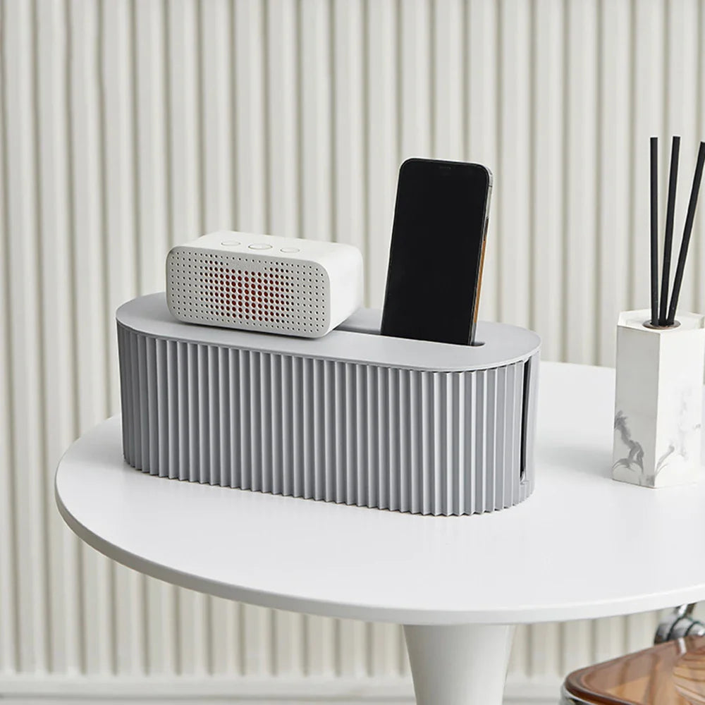 Nordic Plug Board Storage Box - Cable Organizer & WiFi Router Shelf