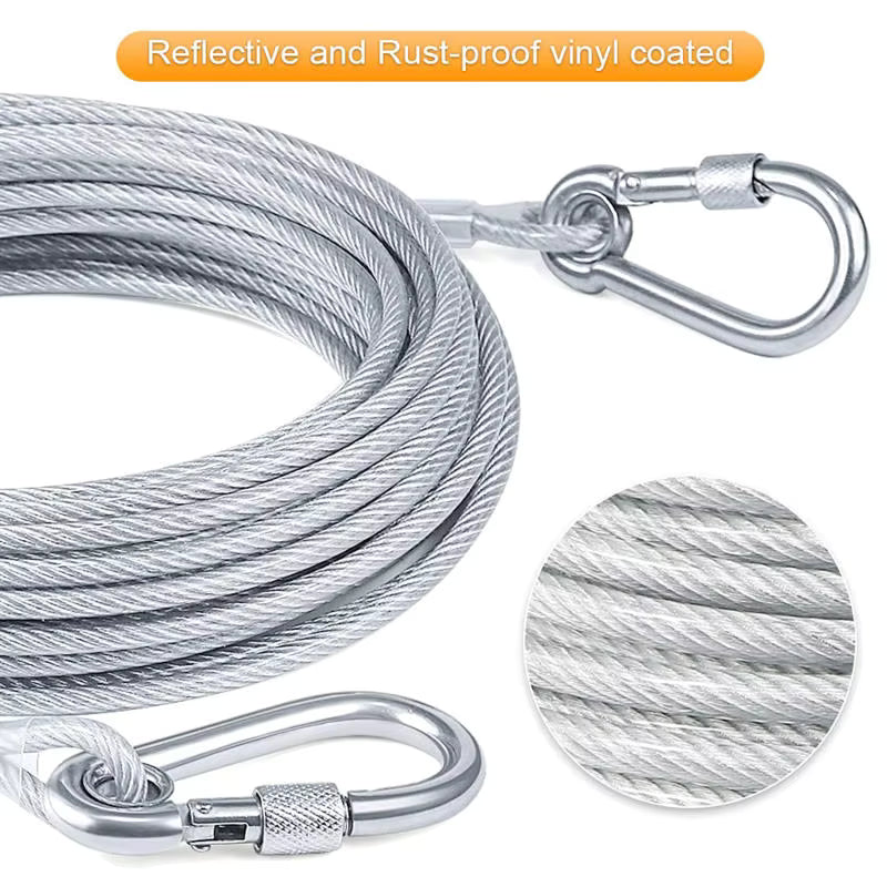 Premium 2-Metre Heavy Duty Stainless Steel Clothesline Rope