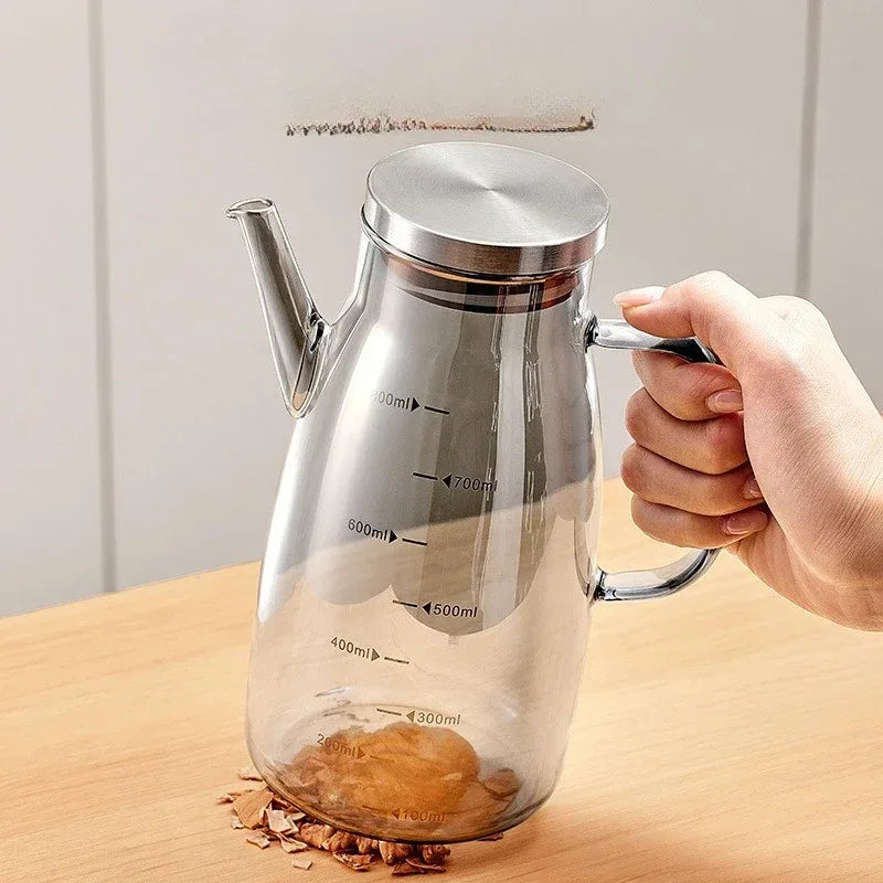 Steel Cap Oil Jug – Kitchen Pouring Container