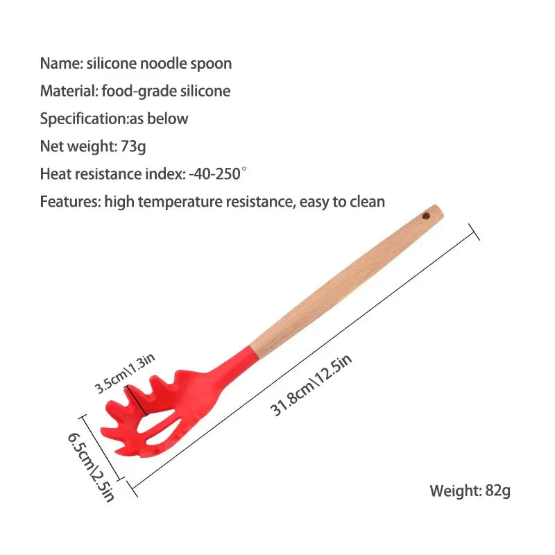 Silicone Noodle Scoop & Spaghetti Fork