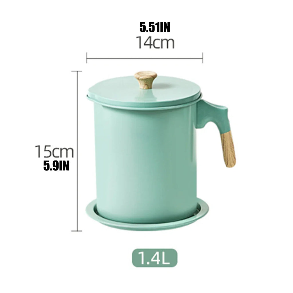 1.4L Colour Oil Pot - Dust-Proof Filter Jug