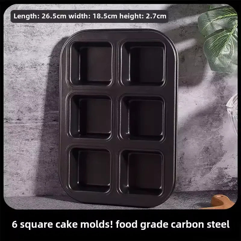 Square Cavity Baking Tray – Non-Stick Mini Muffin & Brownie Pan
