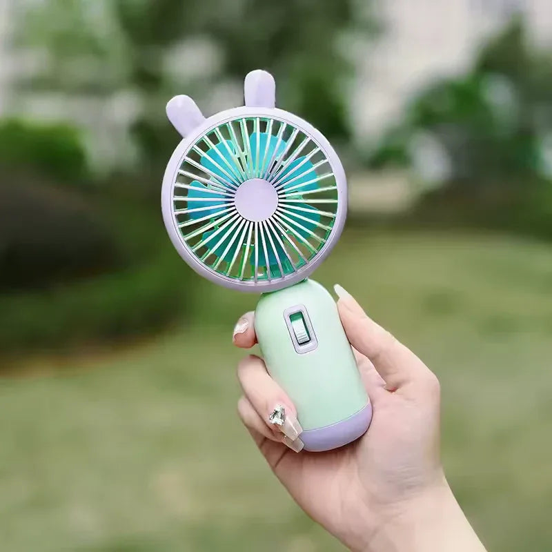 Mini Handheld Fan – Portable USB Rechargeable 3-Speed Cooling