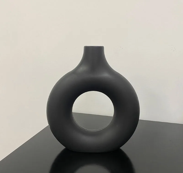 Minimalist Plastic Vase - Modern Shelf Decor (each)