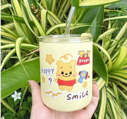 Premium Eco-Friendly Mug with Glass Straw
