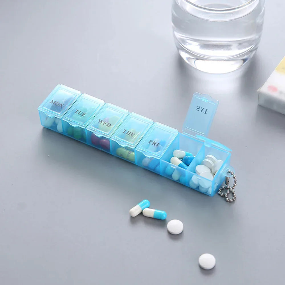 High-Durability Pill Organizer Box – Multi-Compartment (each)