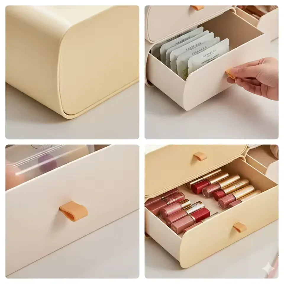 Stackable Makeup Organizer with Drawers – Vanity Storage (each Stack)