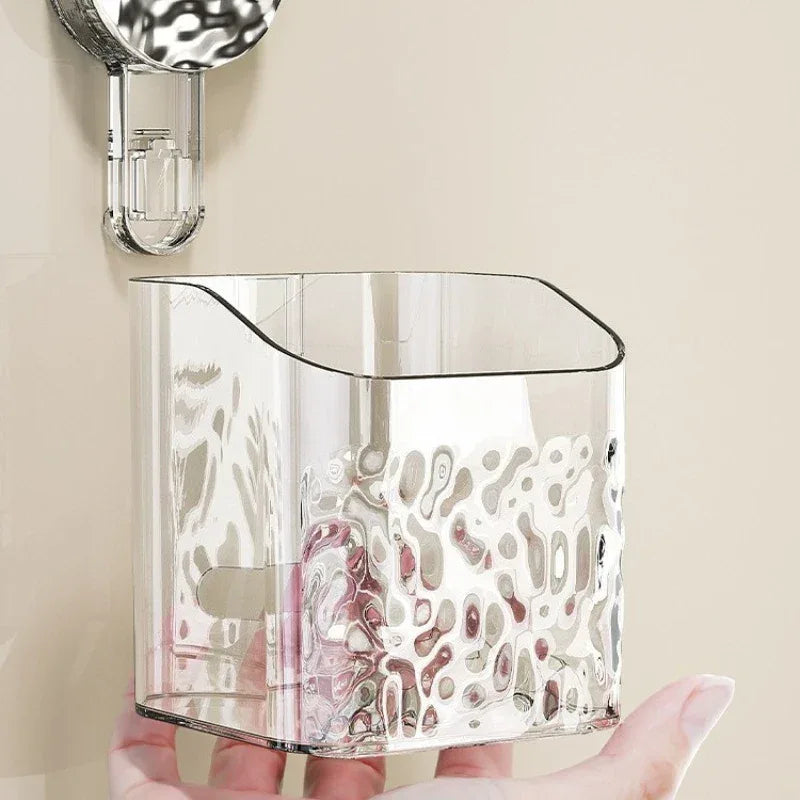 Premium Glacier Texture Suction Wall Bathroom Organizer (High Quality)