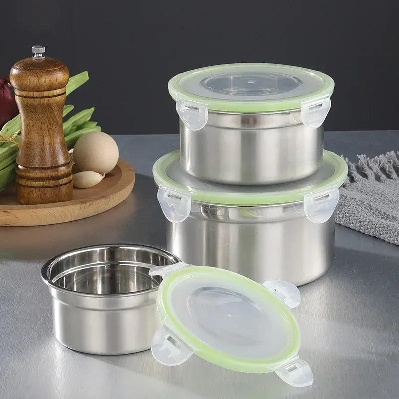 Stainless Steel Food Storage Box – 3-Piece Set