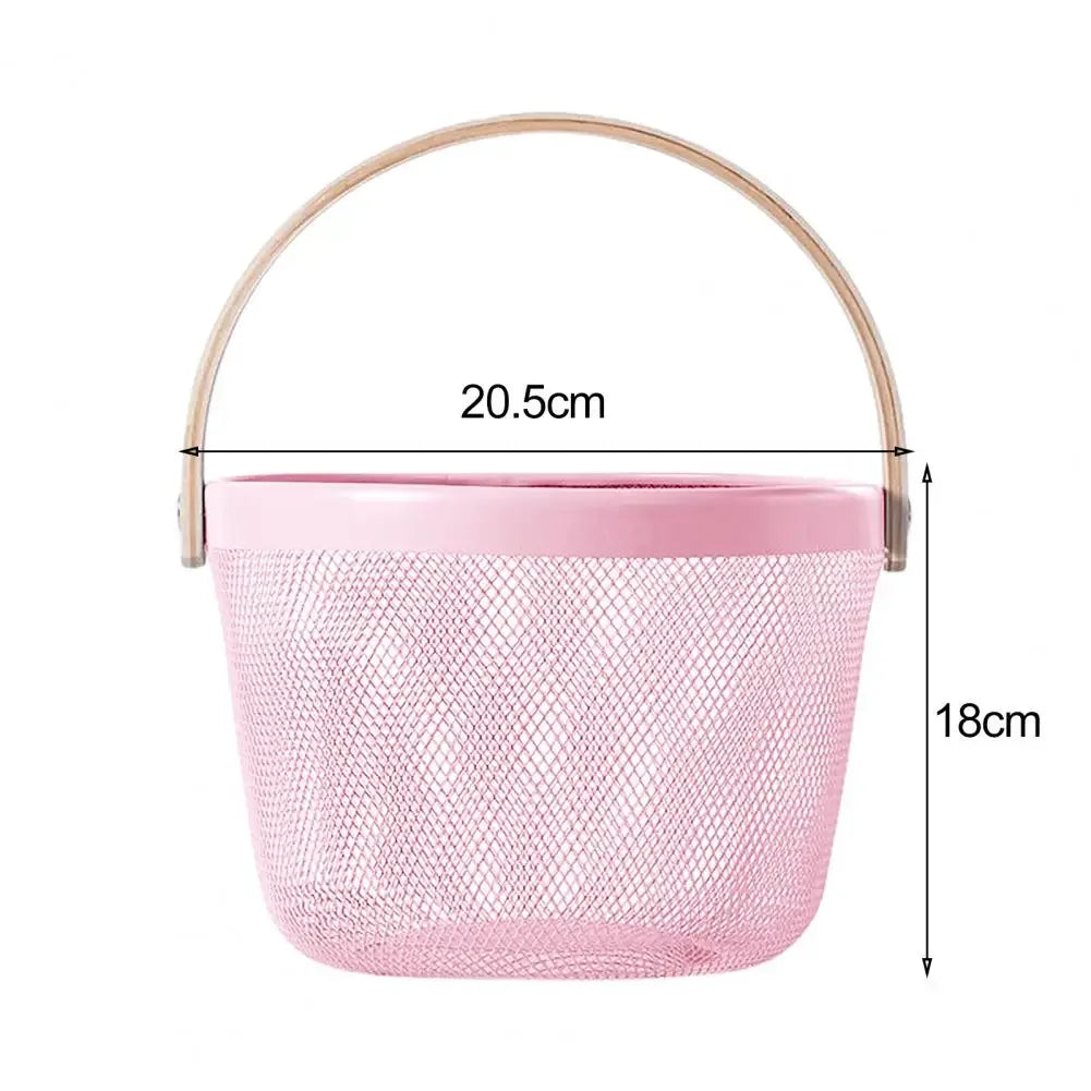 Wire Mesh Fruit & Vegetable Basket – Round Portable