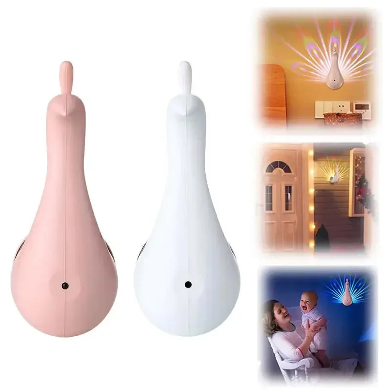 Peacock Projector Lamp with Remote – 9-Mode Night Light