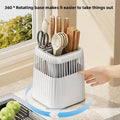 Rotating Knife & Utensil Storage Rack – Multi-Functional Organizer