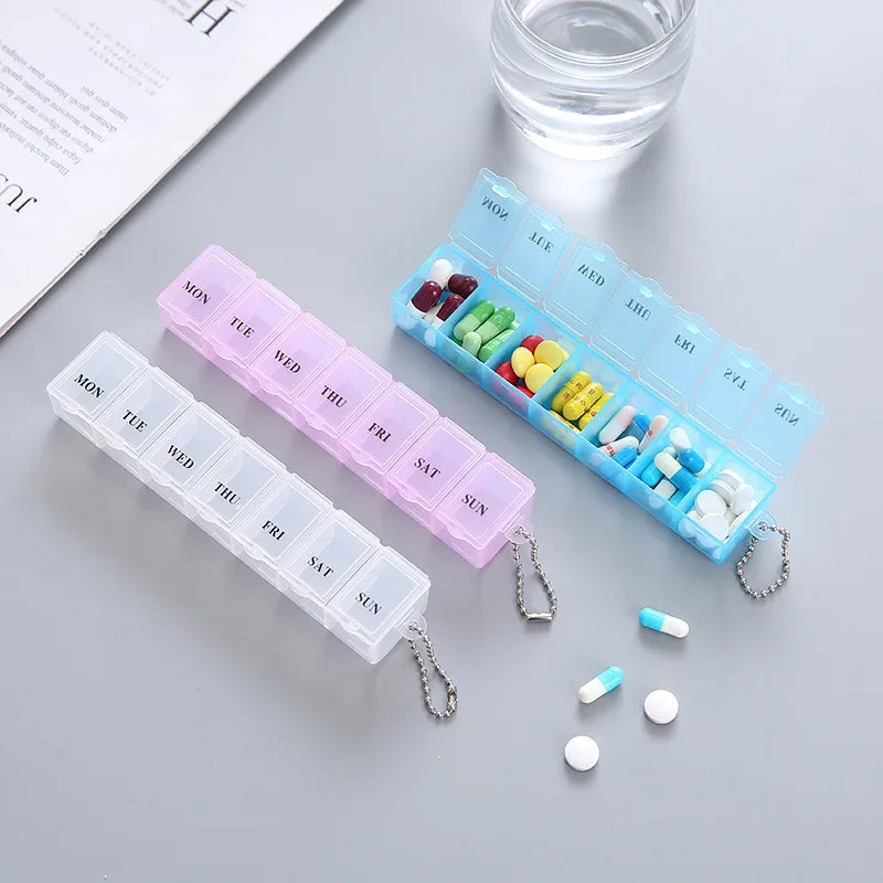High-Durability Pill Organizer Box – Multi-Compartment (each)