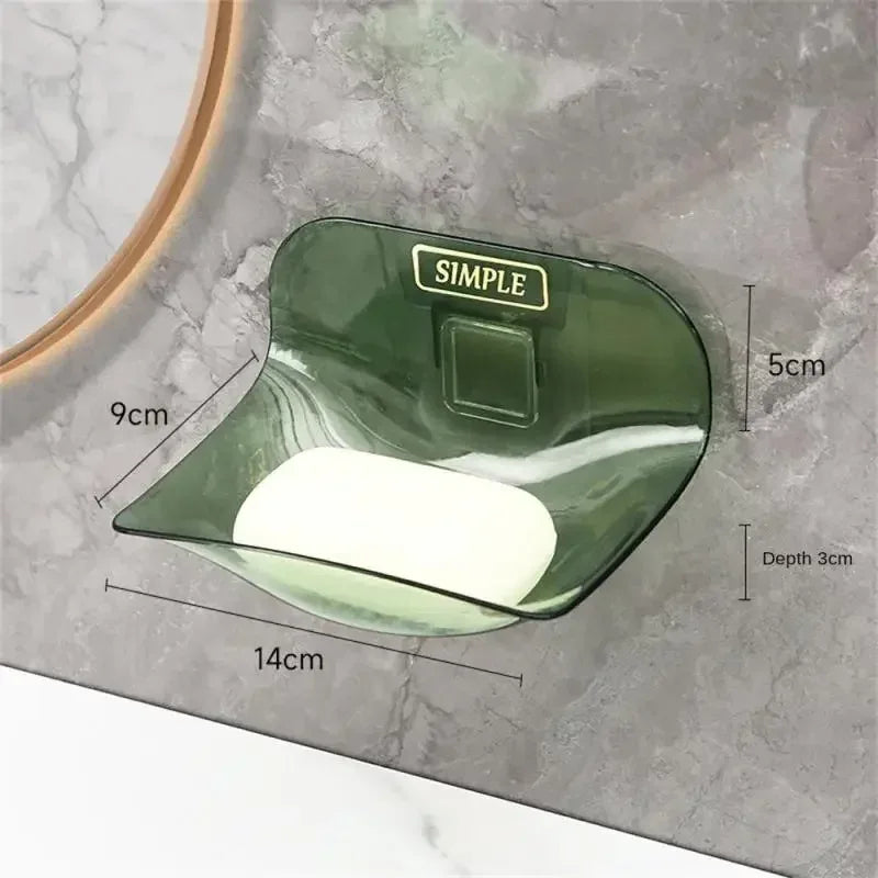 No-Drill Wall Mounted Soap Rack – Self-Adhesive Bathroom Holder (Random color)