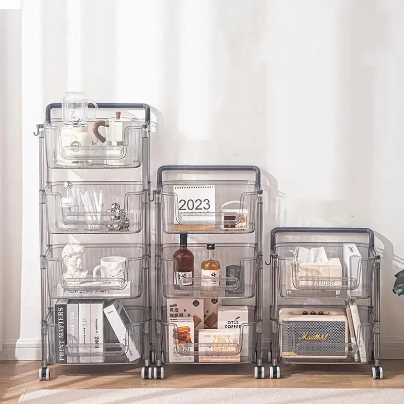 Movable Kitchen Storage Cart with Wheels