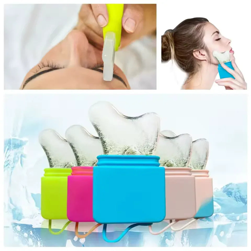 Silicone Ice Face Roller – Gua Sha Cold Therapy for Skin Care