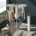Retractable Folding Drying Rack with Floor Pole – Indoor Balcony Quilt Dryer