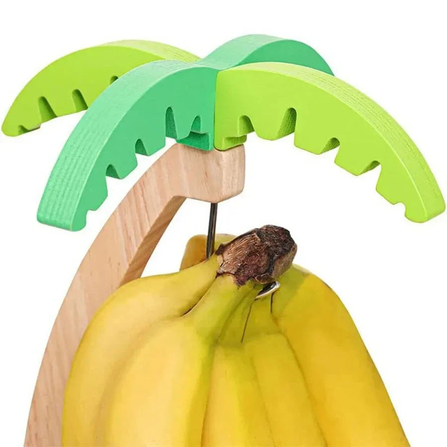 Wooden Banana Tree Rack – Decorative Fruit Holder