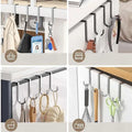 Pack of 3 Stainless Steel S-Shaped Over-Door Hooks – No Drilling Hangers