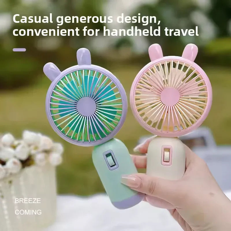 Mini Handheld Fan – Portable USB Rechargeable 3-Speed Cooling