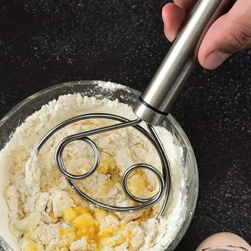 Stainless Steel Dough Whisk with Handle