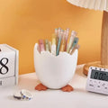 Eggshell Pen Holder – Multi-Functional Desk Organizer for Stationery & Makeup Brushes