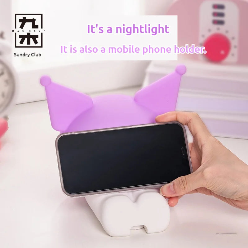 Kuromi Lying Posture Patting Lamp - Kawaii Silicone Touch Night Light
