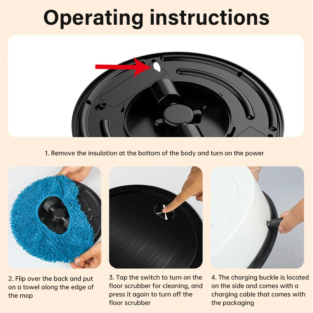Smart Wet & Dry Floor Cleaning Robot with Auto Mop
