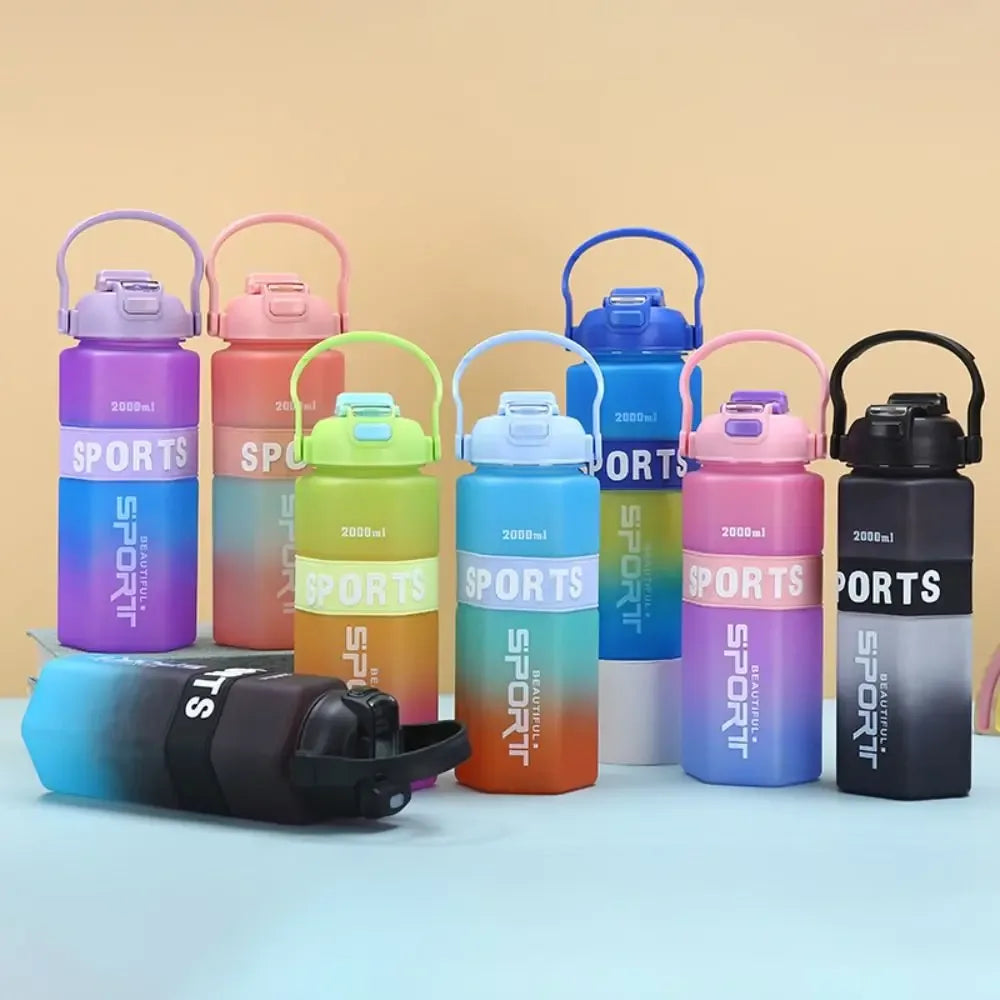 3-Piece Sports Water Bottle Set – Large Capacity Leak-Proof (Random)
