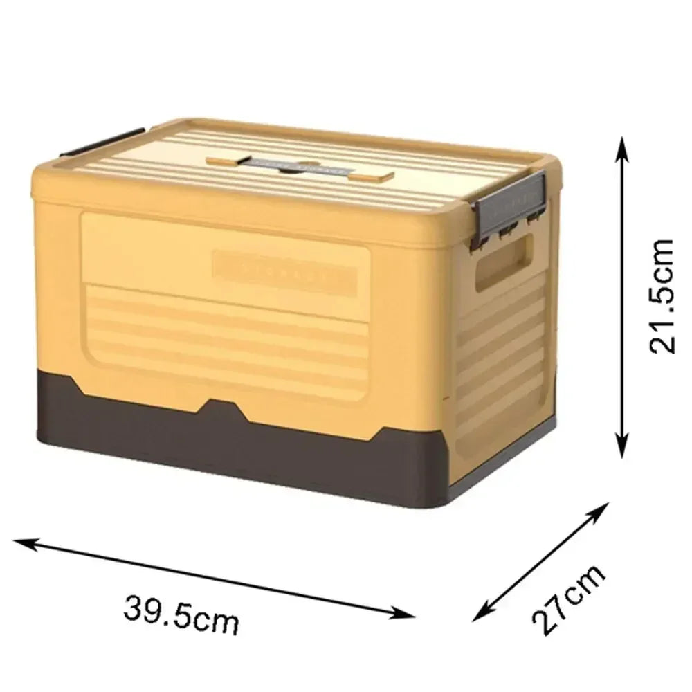 Foldable Plastic Storage Box with Lid – Large Capacity