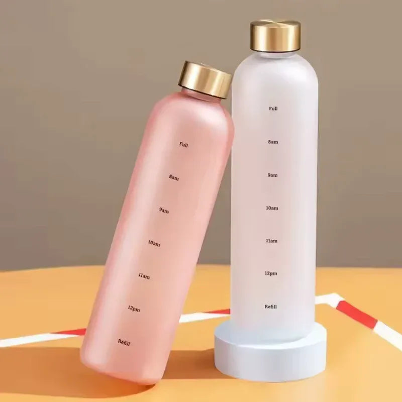 Motivational Time Marker 1L Water Bottle – Drink Tracker Bottle (Random Color)