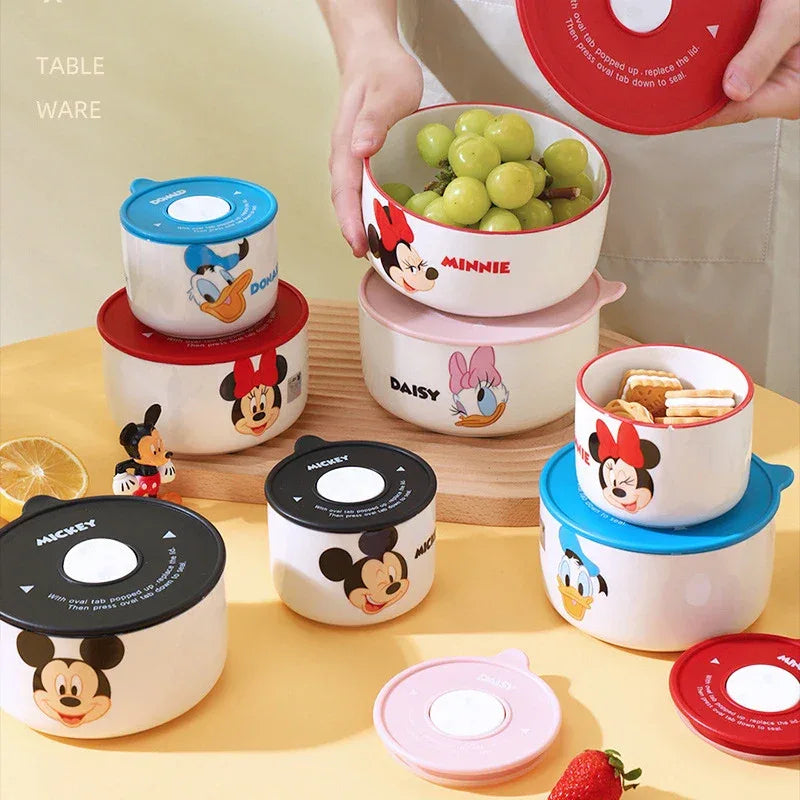 Minnie Mouse 3-Piece Lunch Box Set – Ceramic & Microwave Safe