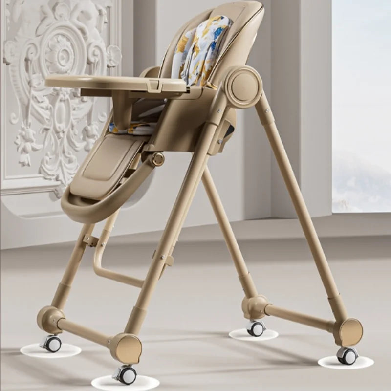 Foldable Baby Dining Chair with Rocking Seat