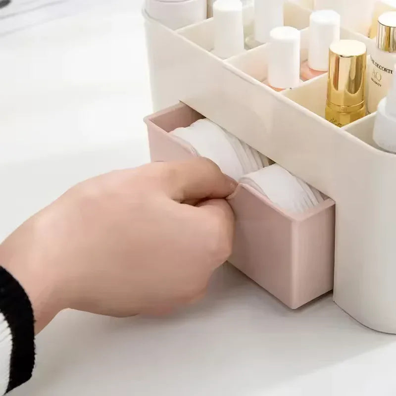 Double Layer Makeup Organizer Box – Cosmetic & Jewelry Storage