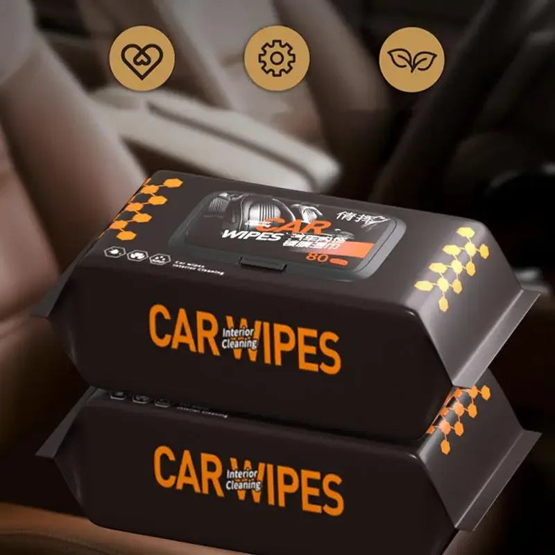Car Interior Cleaning 80Pcs Wipes – Multi-Functional