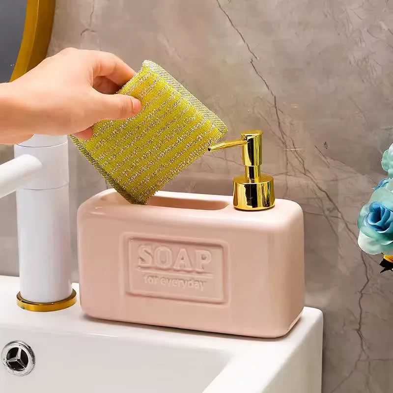 Elegant Ceramic Soap Dispenser Set for Modern Bathrooms