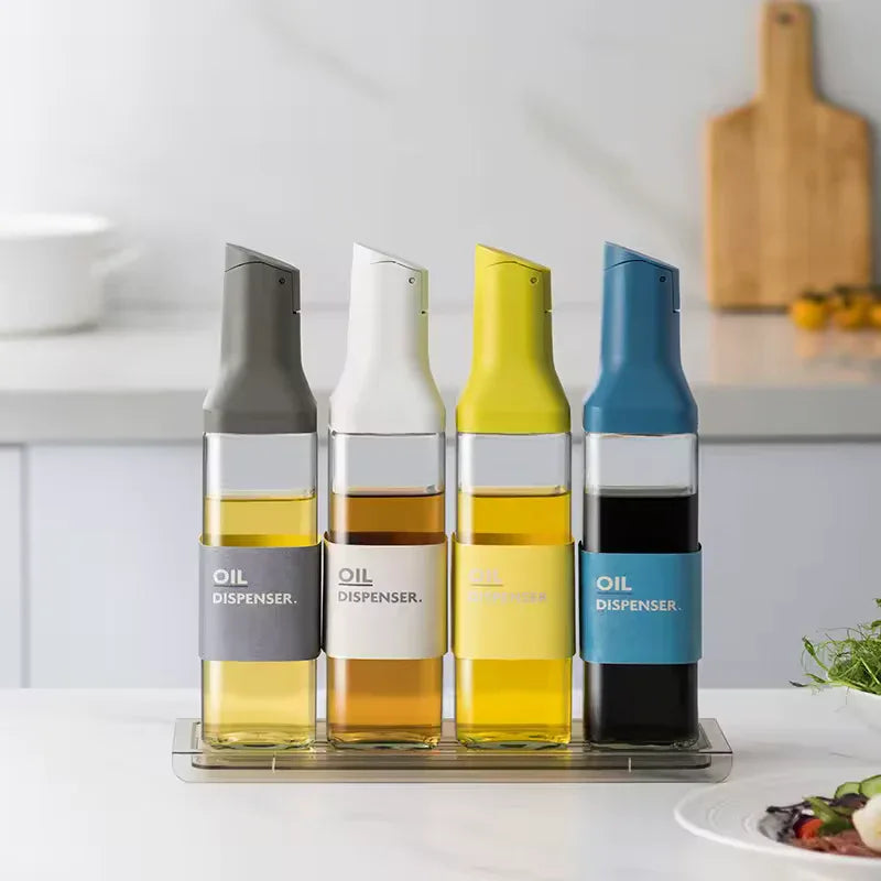 500ml Glass Oil Bottle – Leak-Proof Kitchen Dispenser