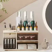 Transparent Cosmetic Storage Box Multi-layer Drawer Type Makeup Organizer Box Dust Proof Large Capacity Jewelry Storage Cabinet