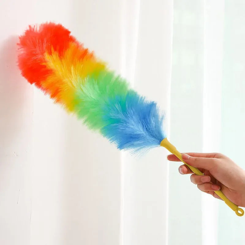 Rainbow Feather Duster – Flexible Anti-Static Cleaner
