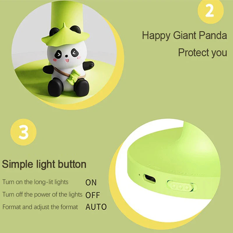 Panda Cloud USB Rechargeable Night Light - Dimmable Touch Sensor Bedside Lamp