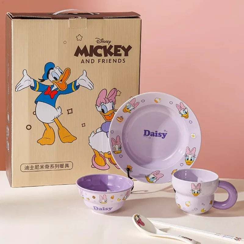 Disney Daisy Duck Kids 5-Piece Dinner Set with Gift Box