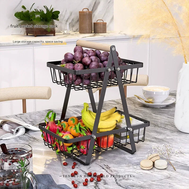 Premium Metal Fruit Basket – Multi-Layer Storage Rack for Kitchen & Home