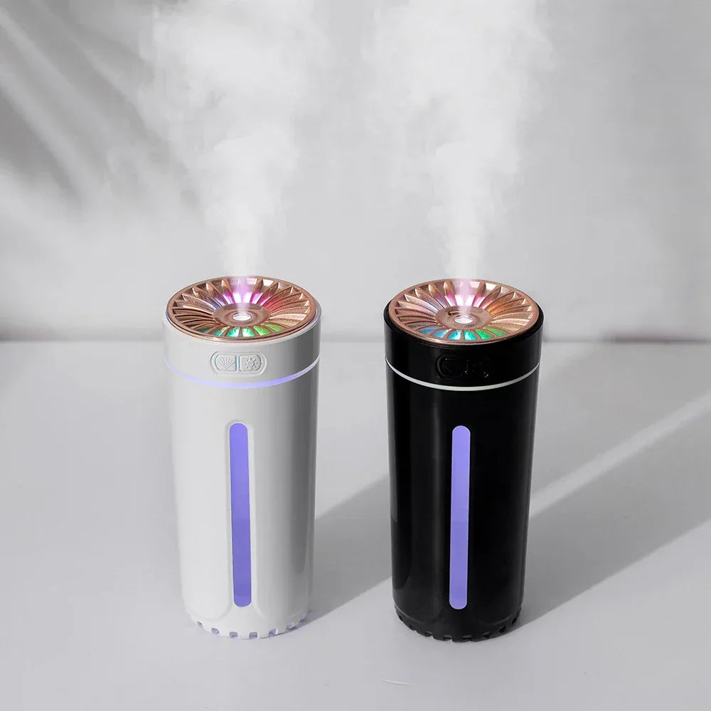 Wireless Car Air Humidifier – 300ml USB Diffuser with RGB