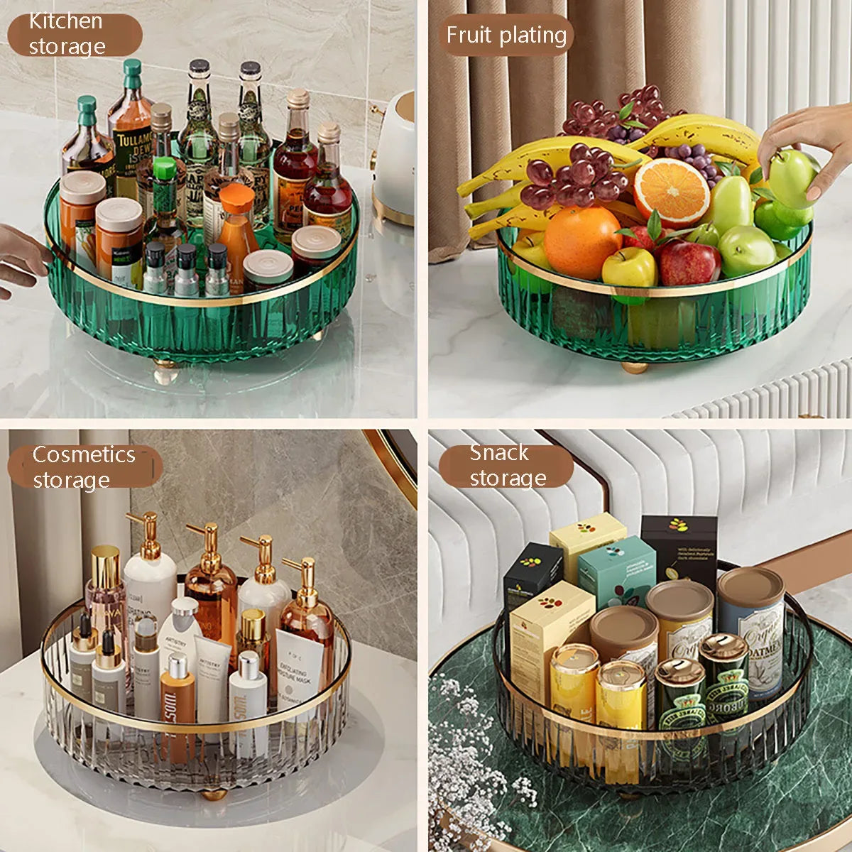Rotating Spice Rack Turntable – Kitchen Organizer