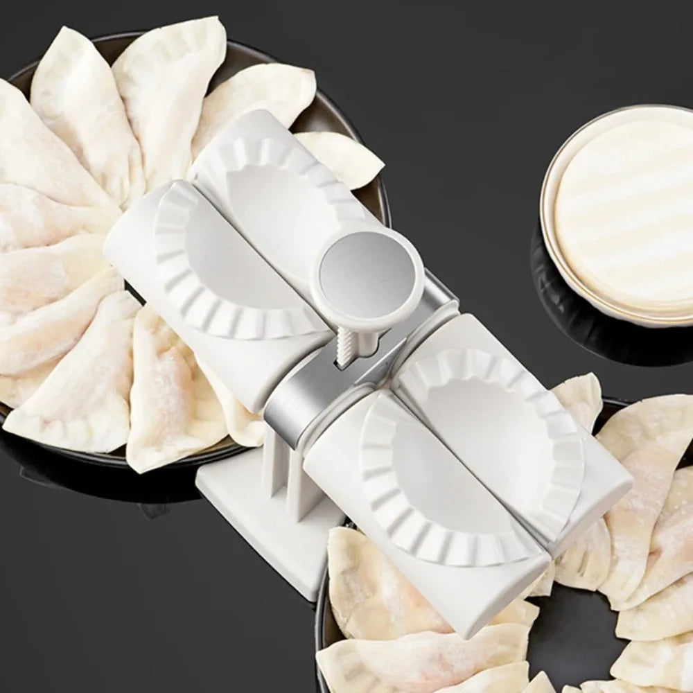 Automatic Double-Head Dumpling Machine - Easy-Press Wonton & Pie Mold
